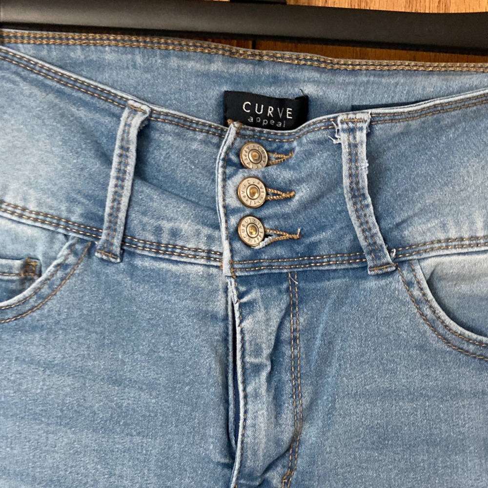 Curve Appeal High Rise Light Blue Jeans